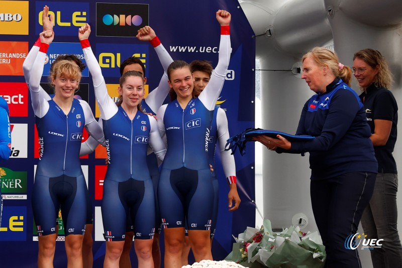 2023 UEC Road European Championships - Drenthe - Junior Mixed Team Relay - Emmen - Emmen 38, km - 21/09/2023 - France - photo Luca Bettini/SprintCyclingAgency?2023